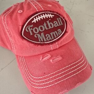KBETHOS Pink Football Mama Distressed Hat NWT